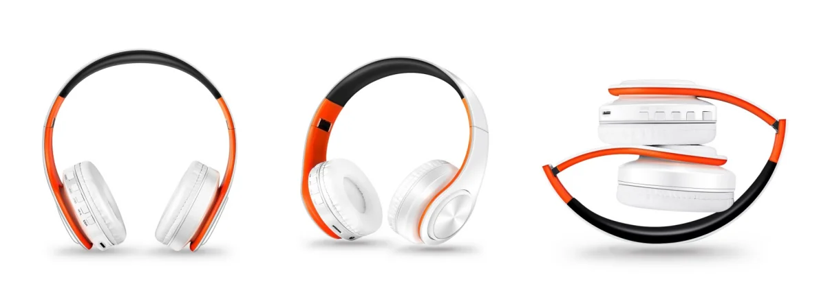 Men Gift Gold Wireless Headphones Bluetooth Earphone Stereo Headset Game with Build-in MIC with Universal for Android and iOS