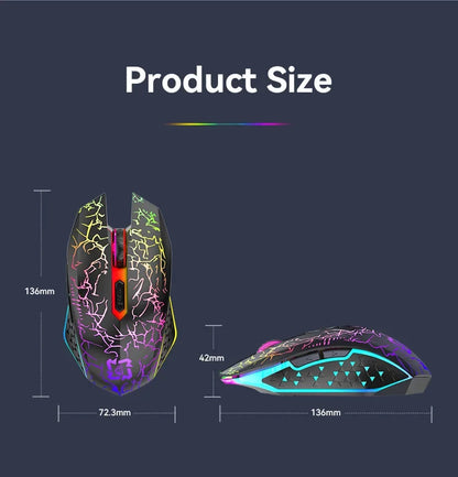 Mouse Bluetooth 5.2 - RGB 2.4G Wireless