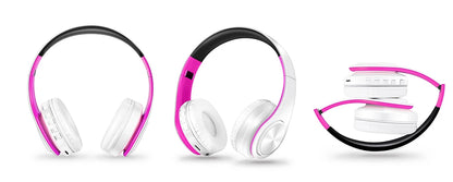 Men Gift Gold Wireless Headphones Bluetooth Earphone Stereo Headset Game with Build-in MIC with Universal for Android and iOS