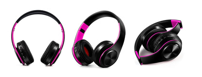 Men Gift Gold Wireless Headphones Bluetooth Earphone Stereo Headset Game with Build-in MIC with Universal for Android and iOS