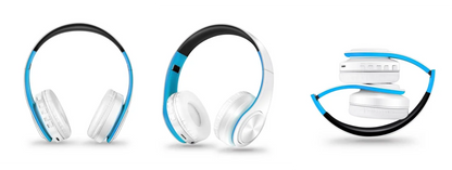 Men Gift Gold Wireless Headphones Bluetooth Earphone Stereo Headset Game with Build-in MIC with Universal for Android and iOS