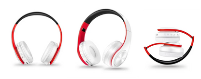 Men Gift Gold Wireless Headphones Bluetooth Earphone Stereo Headset Game with Build-in MIC with Universal for Android and iOS