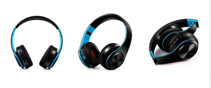 Men Gift Gold Wireless Headphones Bluetooth Earphone Stereo Headset Game with Build-in MIC with Universal for Android and iOS