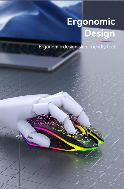 Mouse Bluetooth 5.2 - RGB 2.4G Wireless