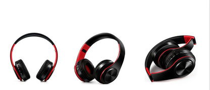 Men Gift Gold Wireless Headphones Bluetooth Earphone Stereo Headset Game with Build-in MIC with Universal for Android and iOS